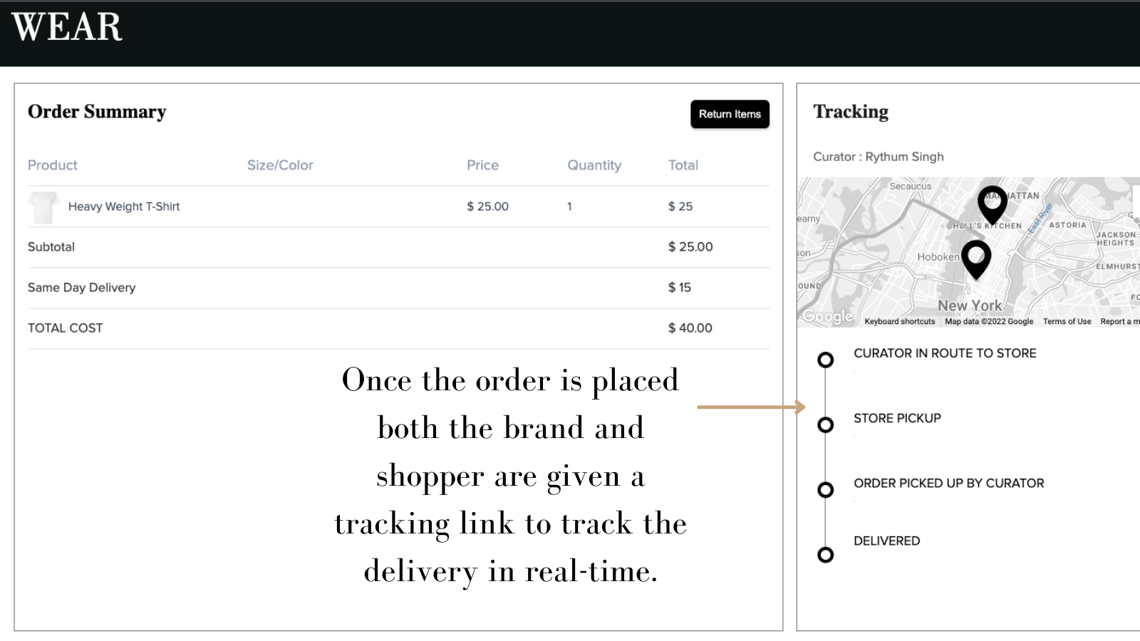 Order Tracking Page