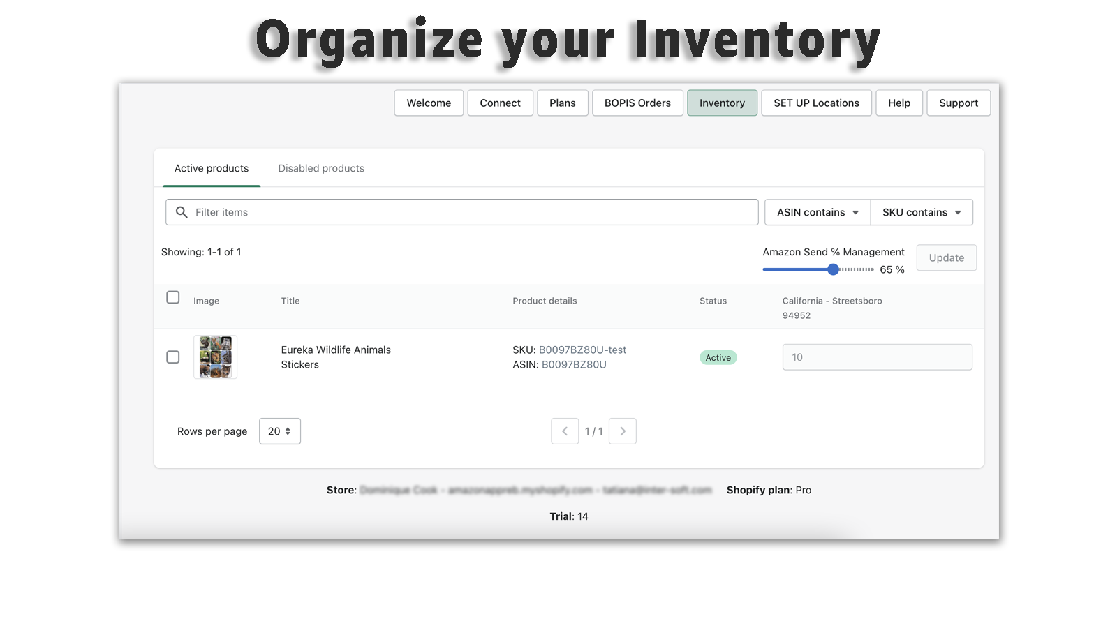 Organize your inventory