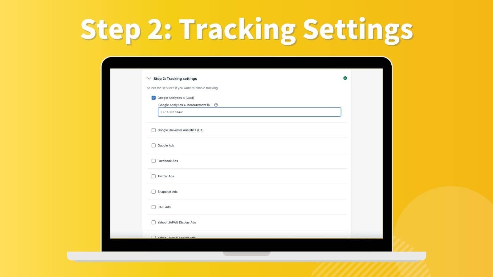 Pafit Tag Management for GTM Step2 Tracking Settings