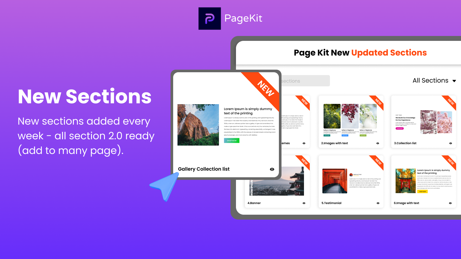 Pagekit - Store Theme Sections