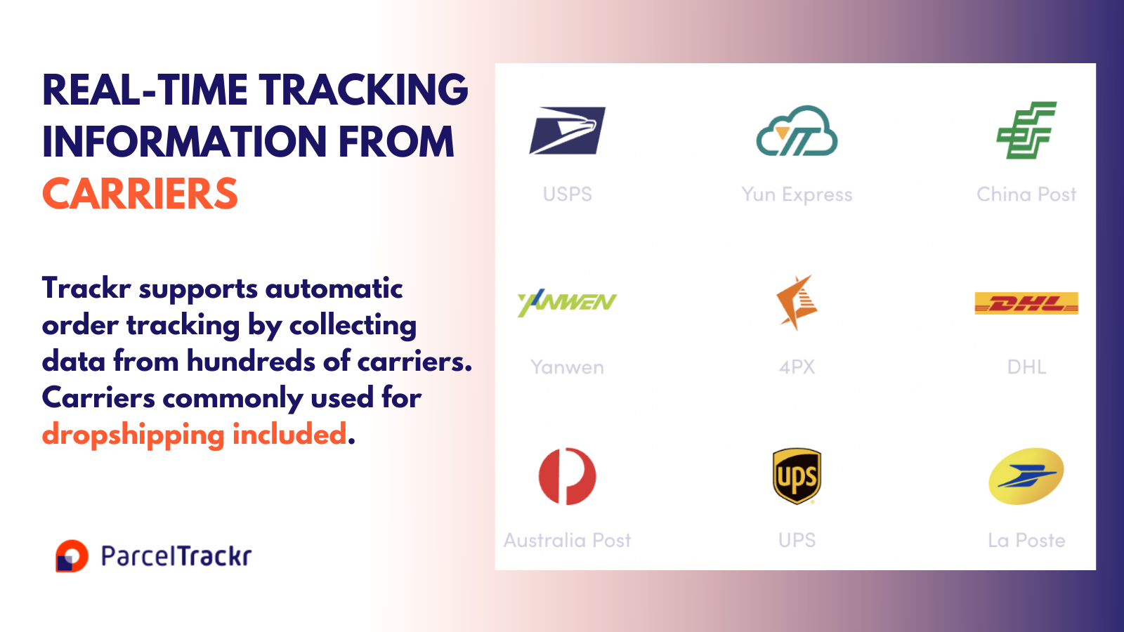 Parcel Tracking app | Get info from 900 carriers to track orders