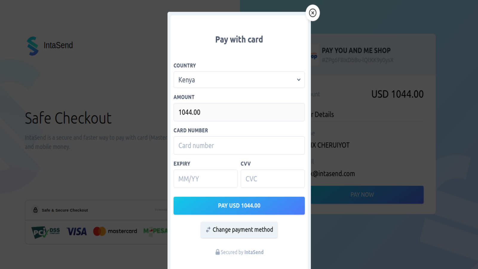 Pay with card
