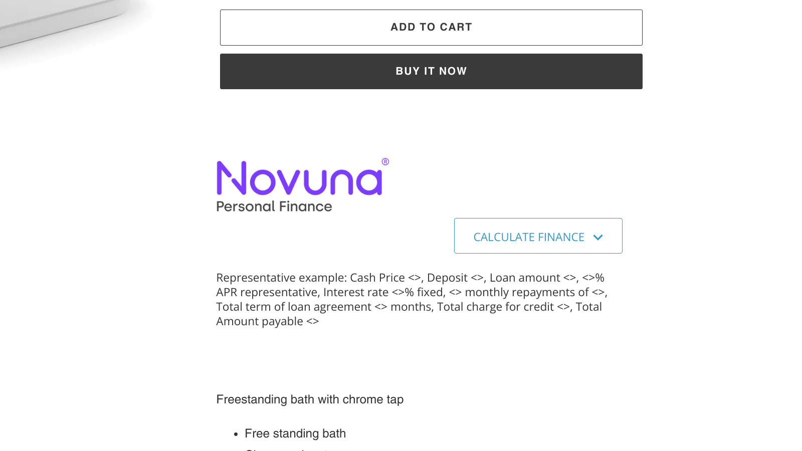 PaybyFinance widget on Product page