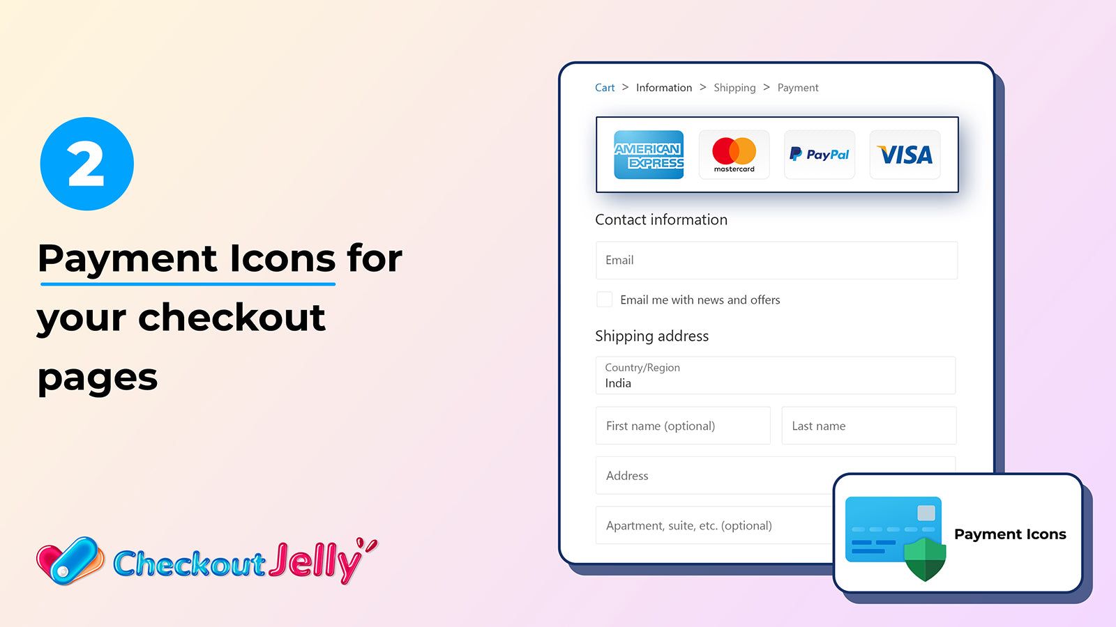 Payment Icons for your checkout pages