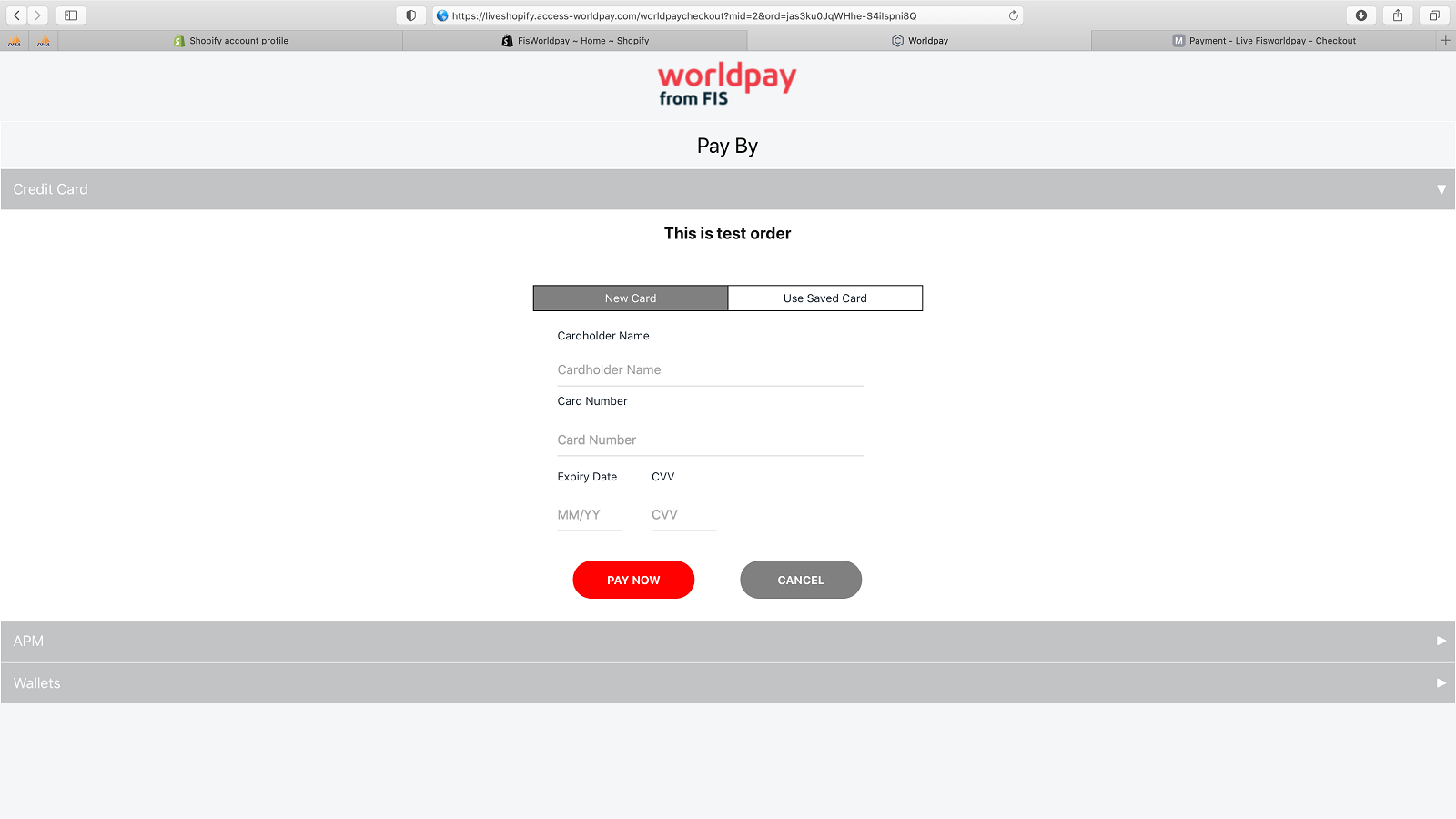Payments Via Access Worldpay