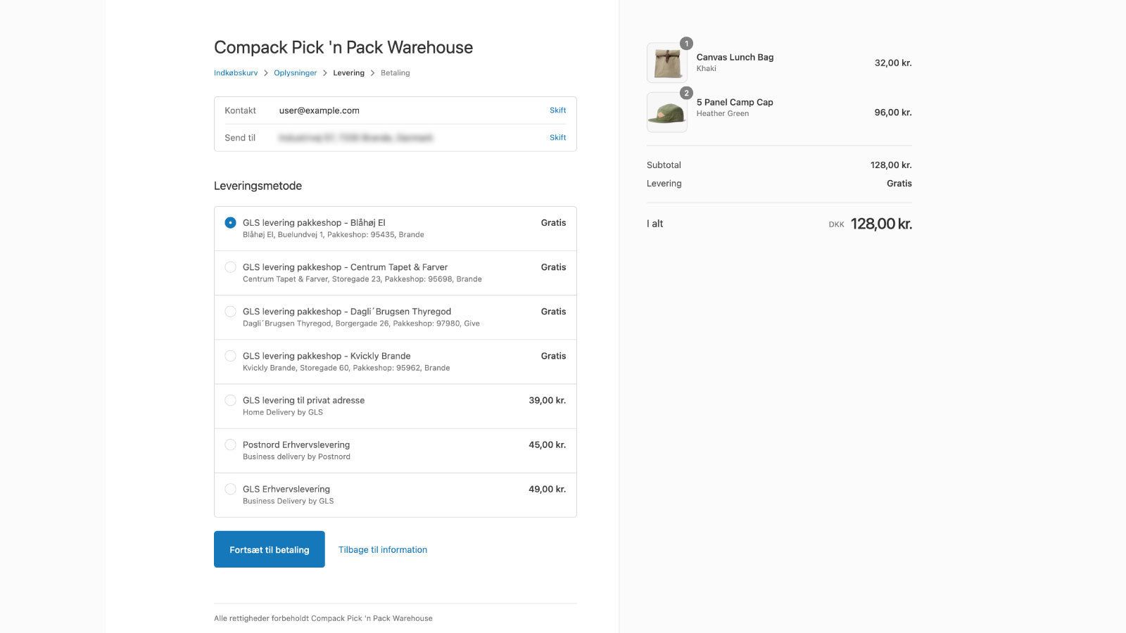 Pick Points and Other Shipping Methods displayed at Checkout