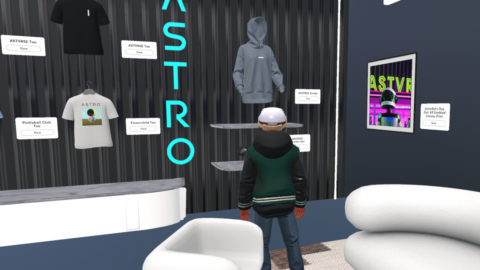 Players can explore your store in the virtual world