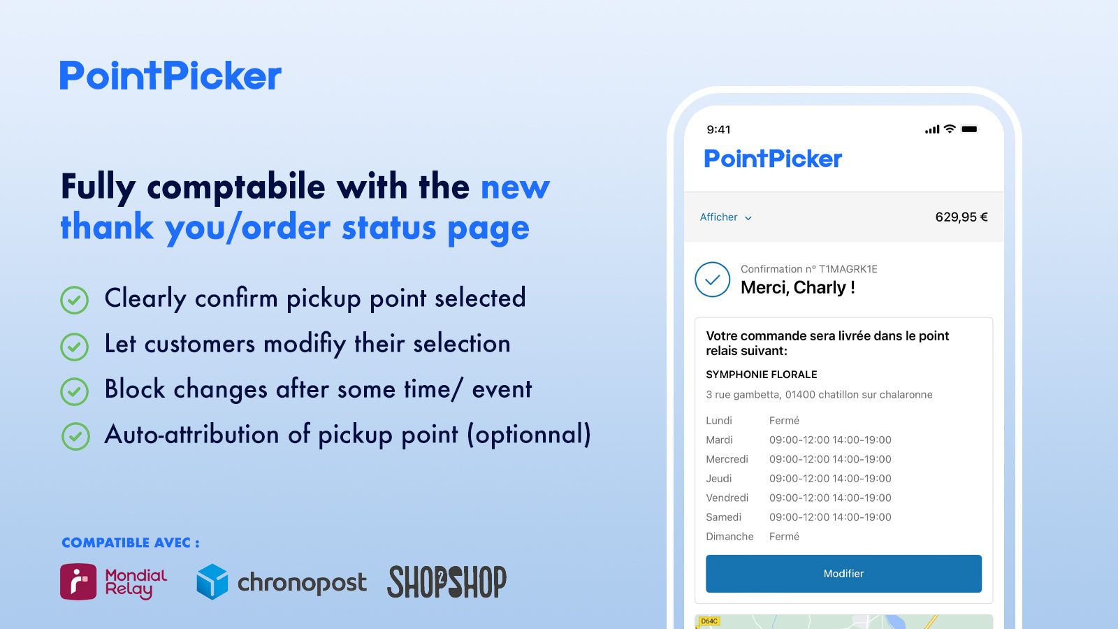 PointPicker app - Thank you page compatible