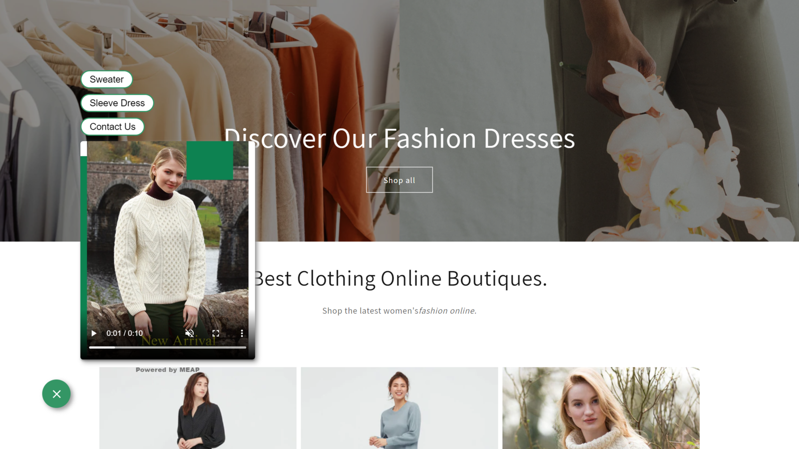 Popup interactive videos on Shopify storefront