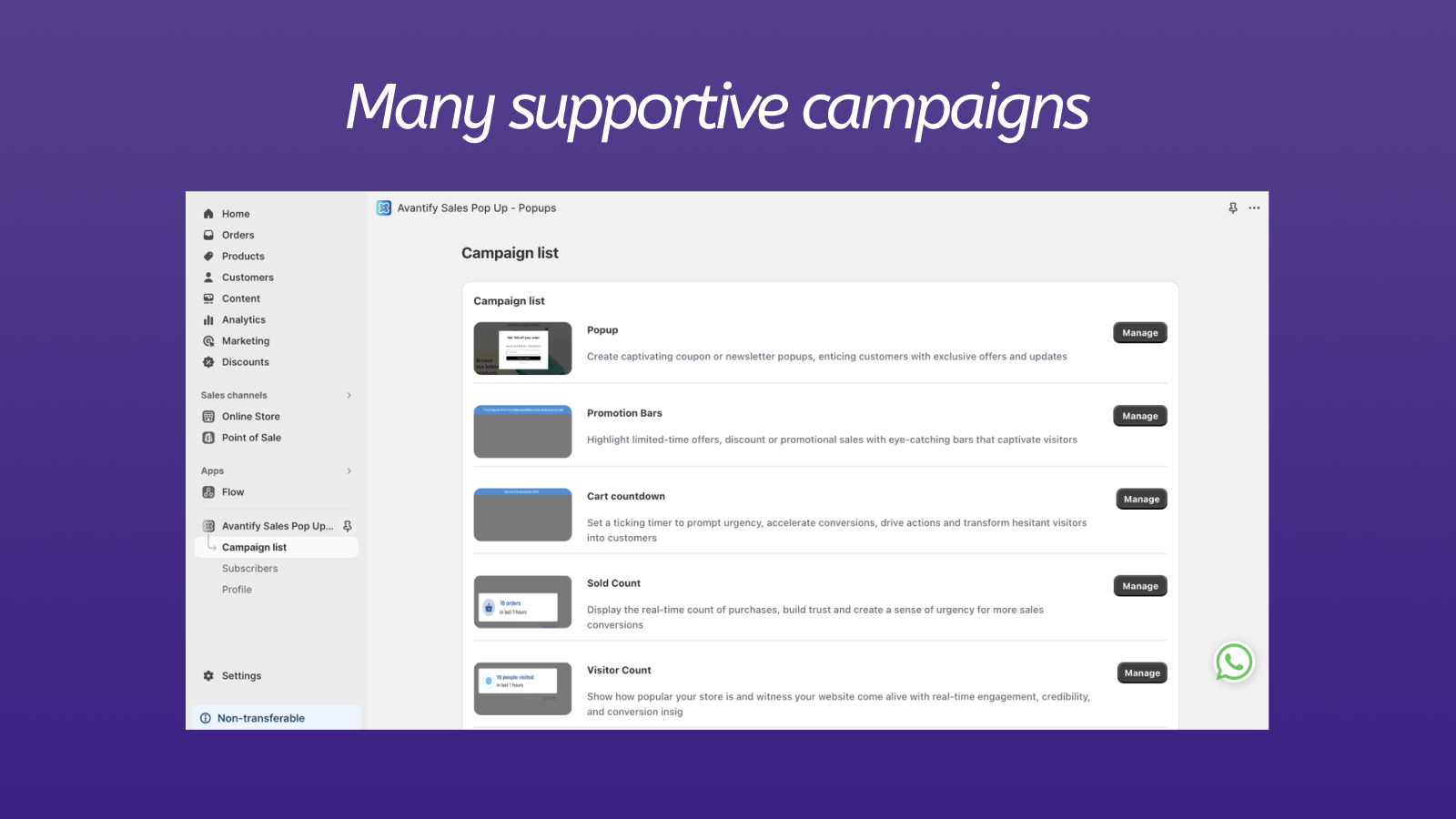 popup-many-support-campaign