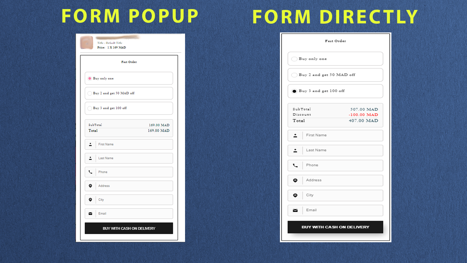 POPUP OR DIRECLY