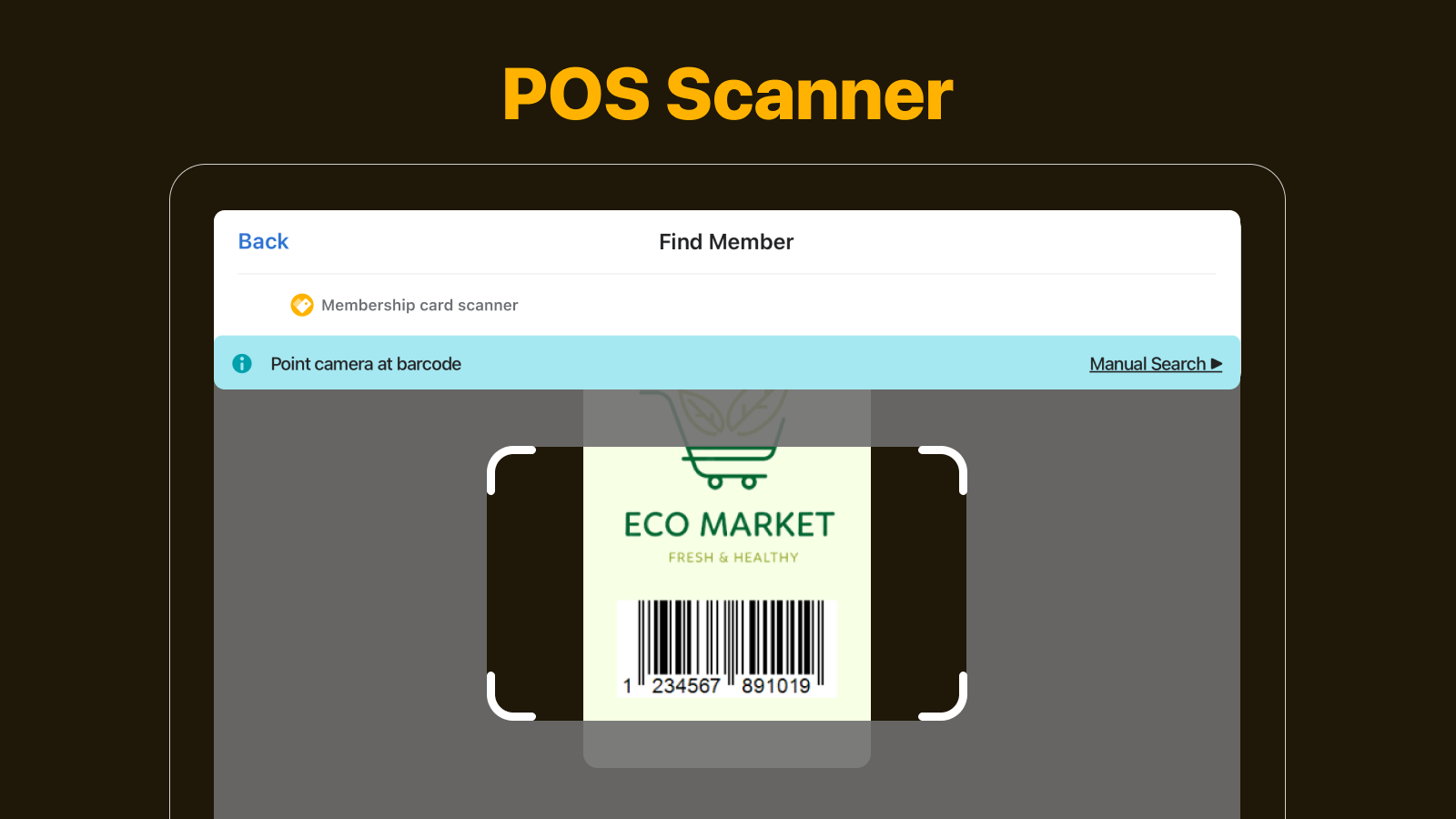 POS membership card scanner