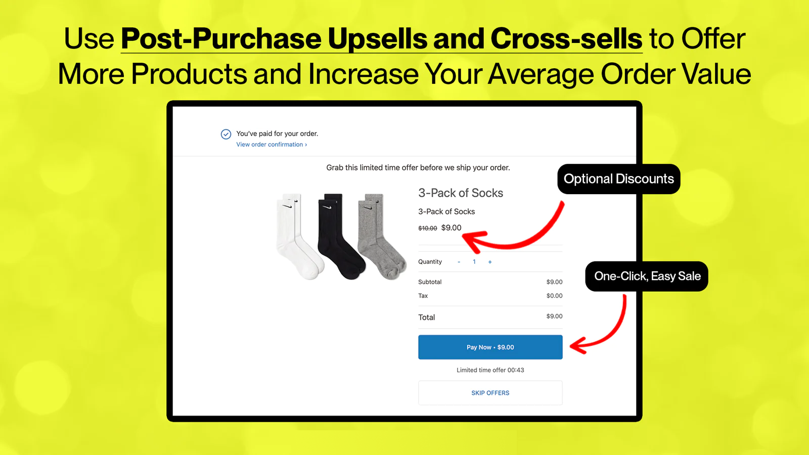 post purchase upsell and cross-sell with orderbump