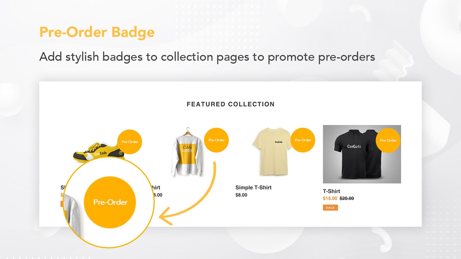 Pre-order badges Can Code