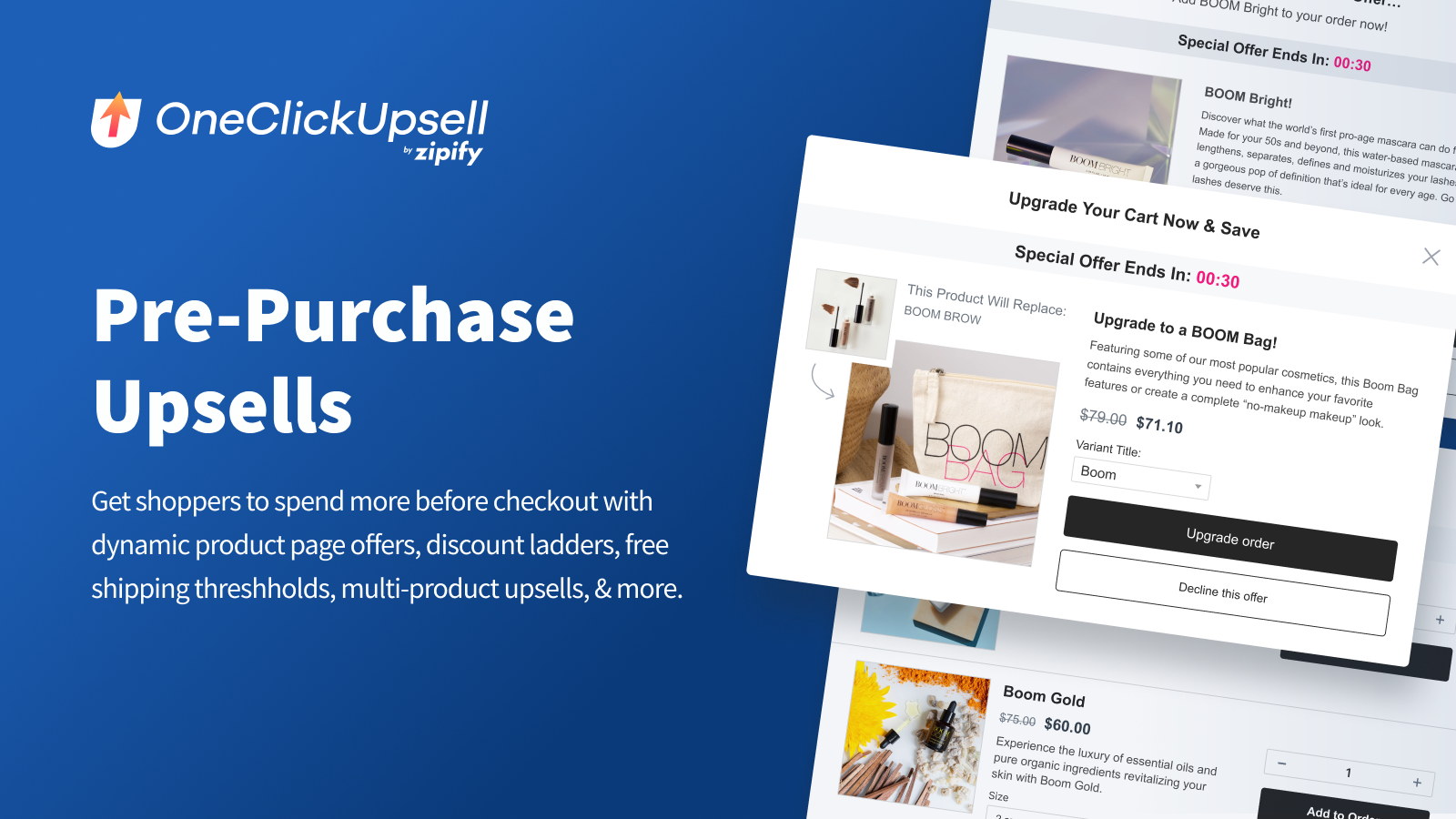 Pre-Purchase (In-Cart) Upsells
