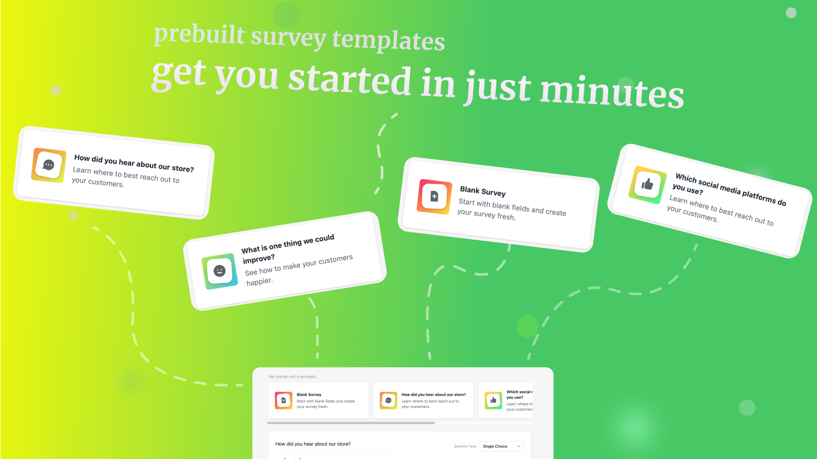 prebuilt survey templates get you started in just minutes