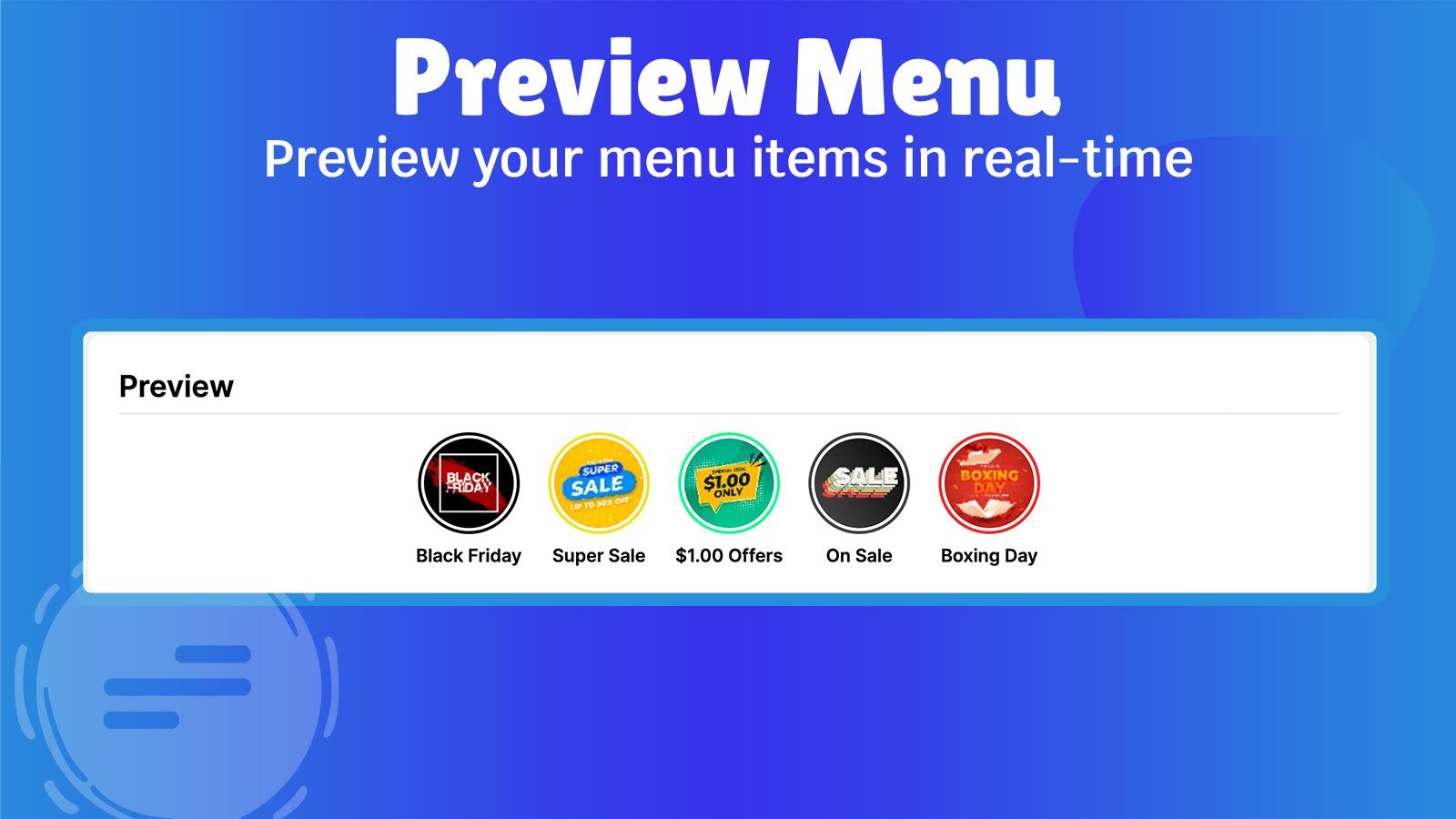 Preview your menu - Navigy Smart Navigation Menu