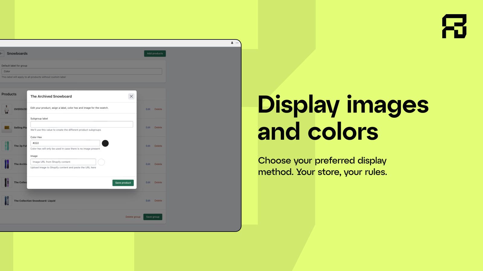 Prime Swatches fully responsive color swatches