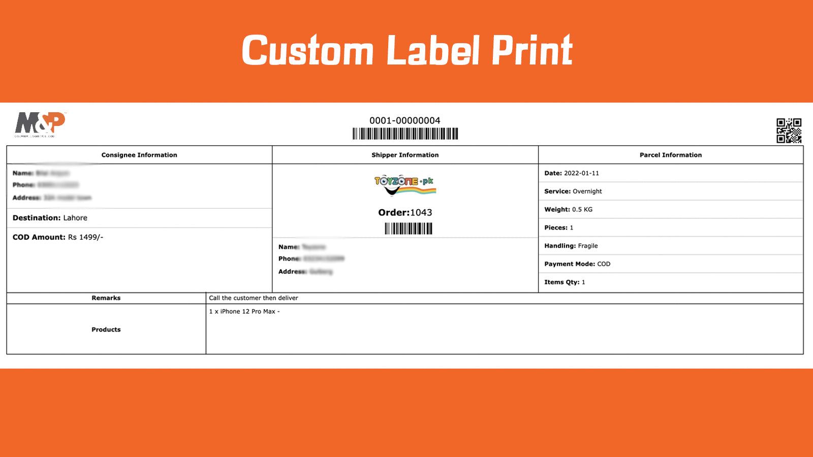 Print Custom Labels