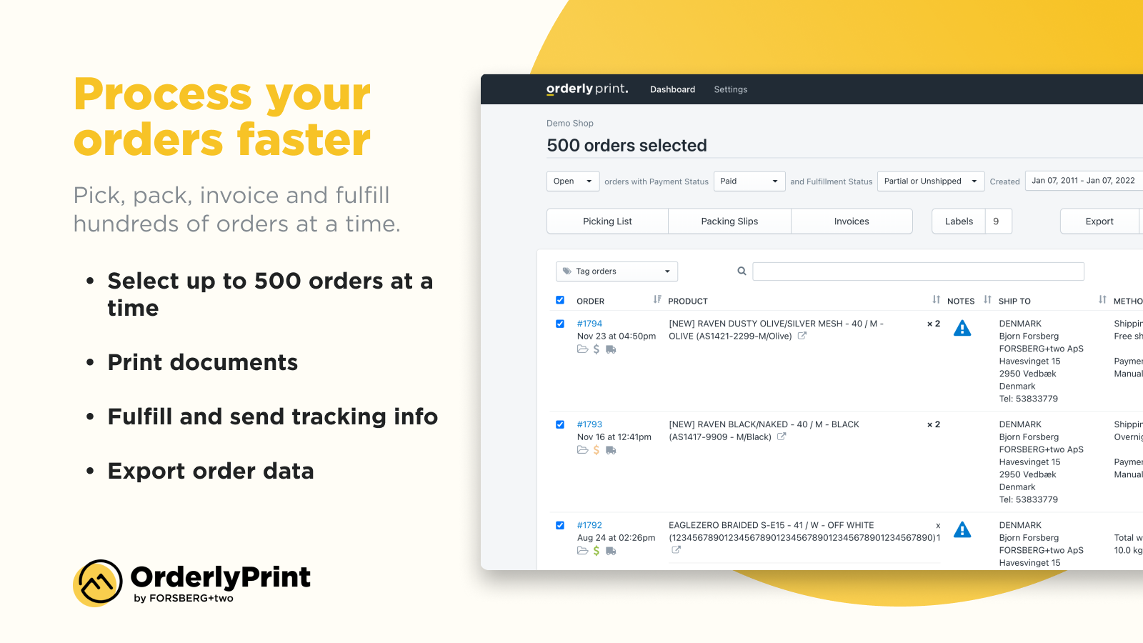 Process your Shopify orders faster