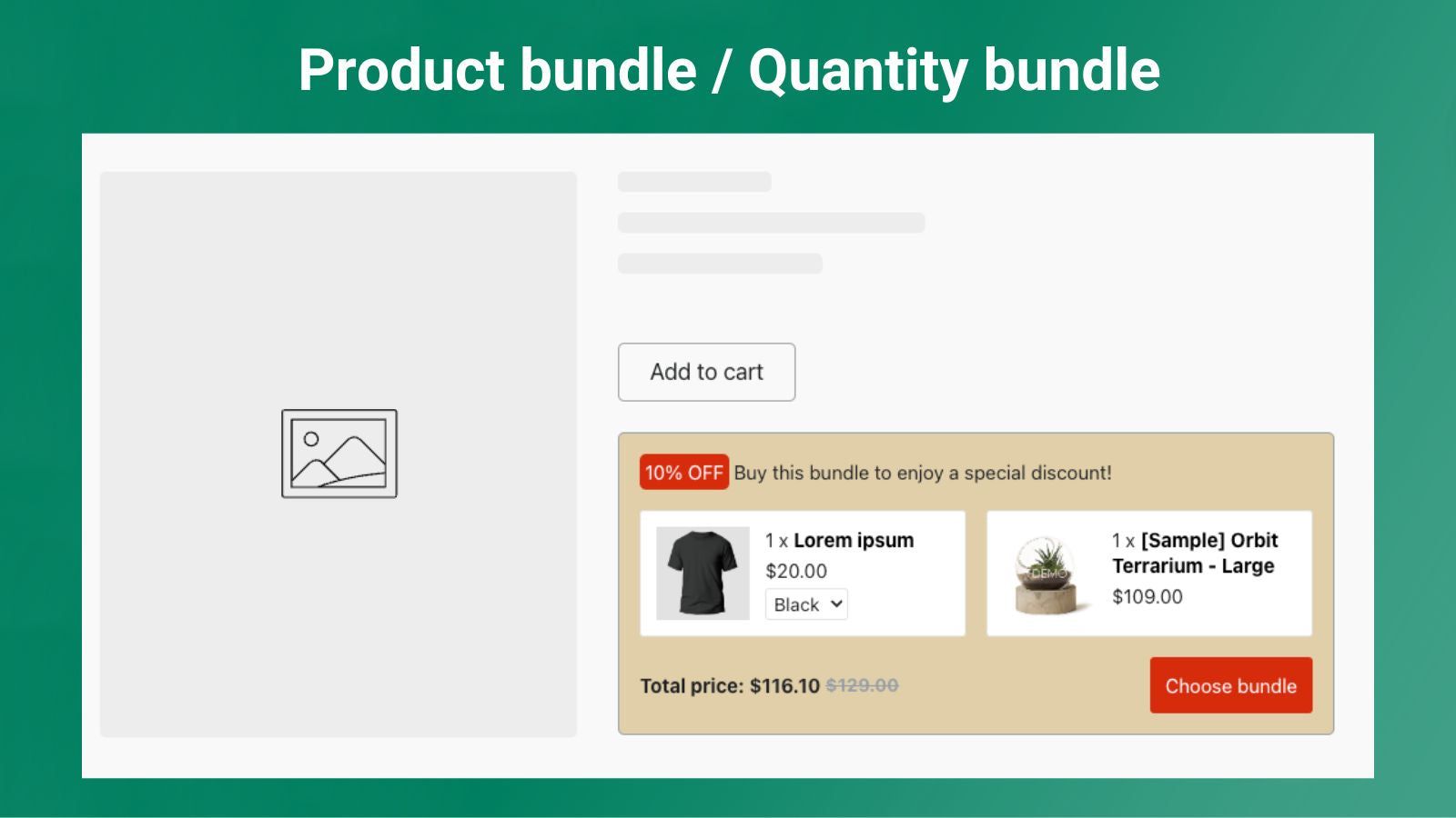 Product bundle / Quantity bundle
