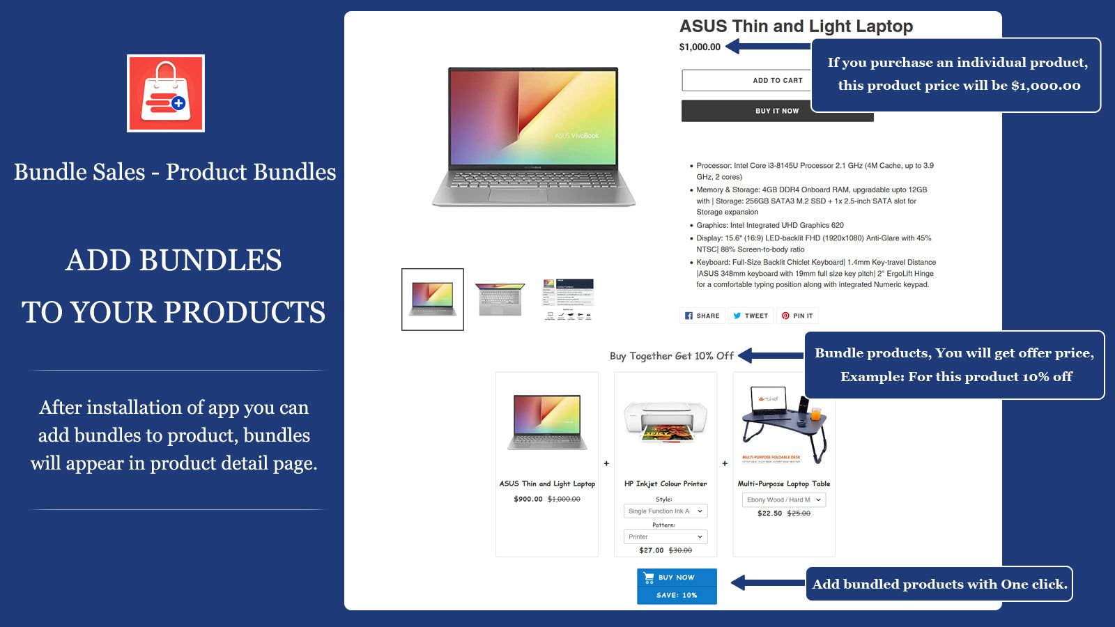 Product Bundles look smart on product pages
