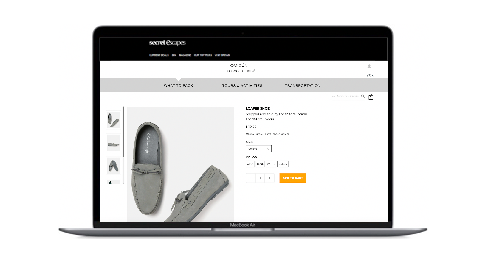 Product detail page in Emadri marketplace ready to add to cart