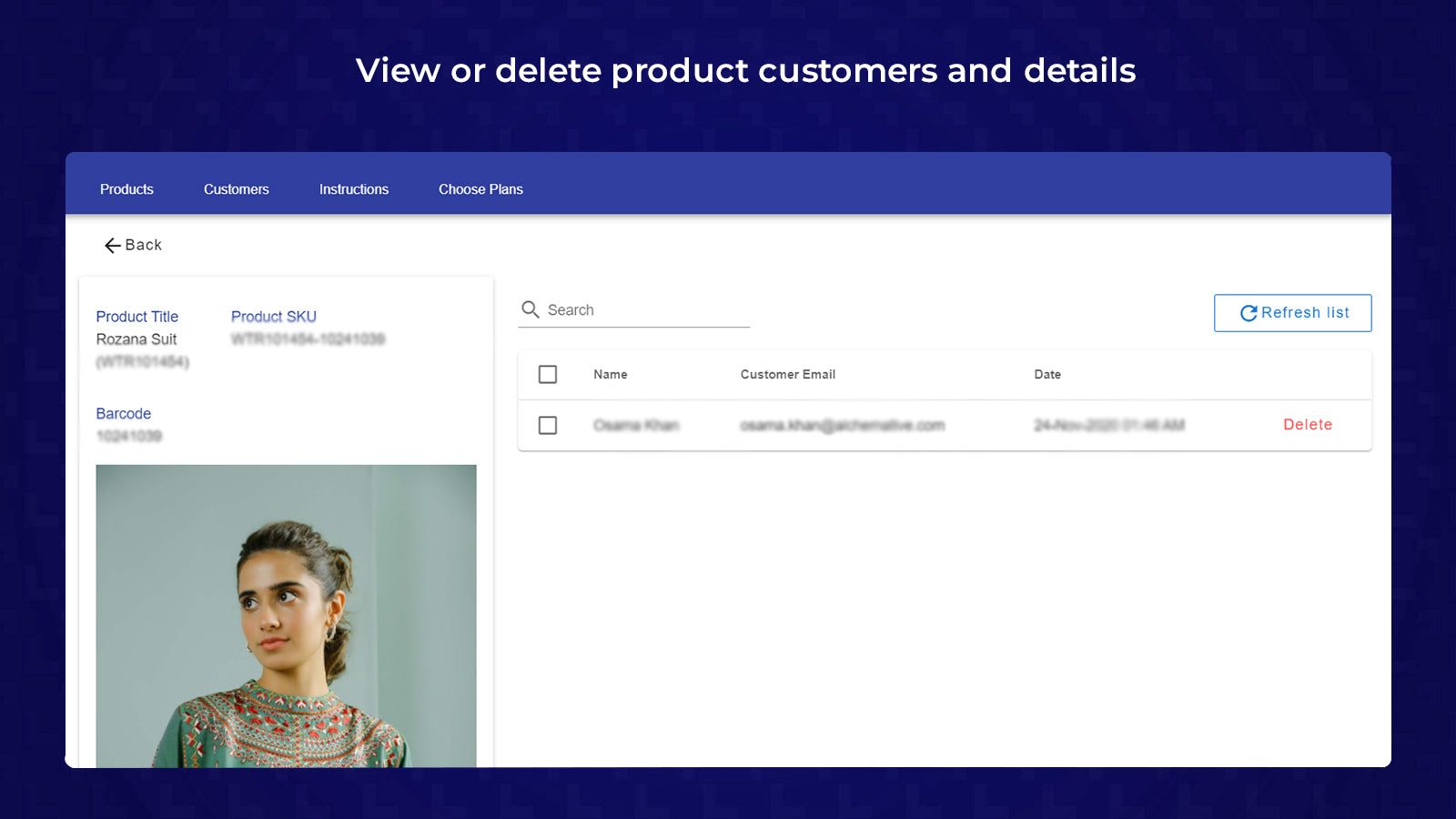 Product Detail Screen
