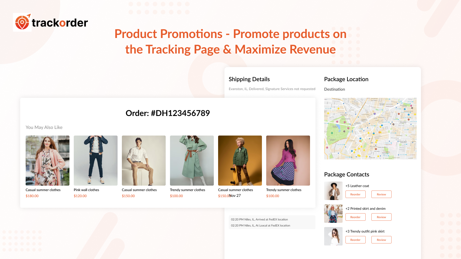 Product Promotions - Promote products on the Tracking Page & Max