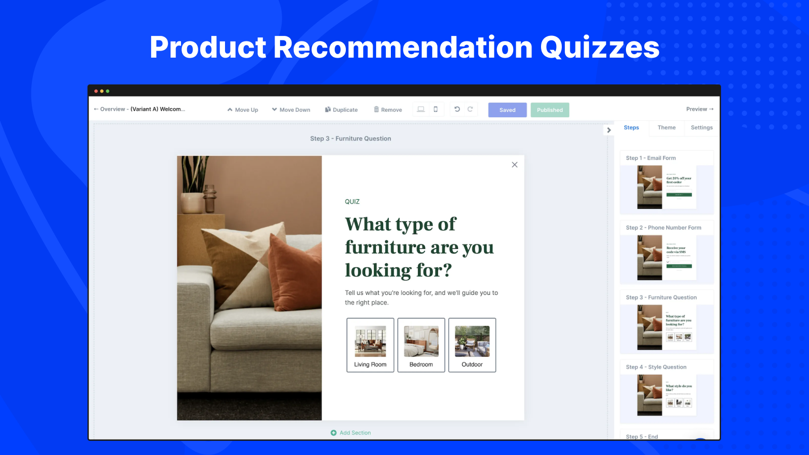 Product Recommendation Quizzes