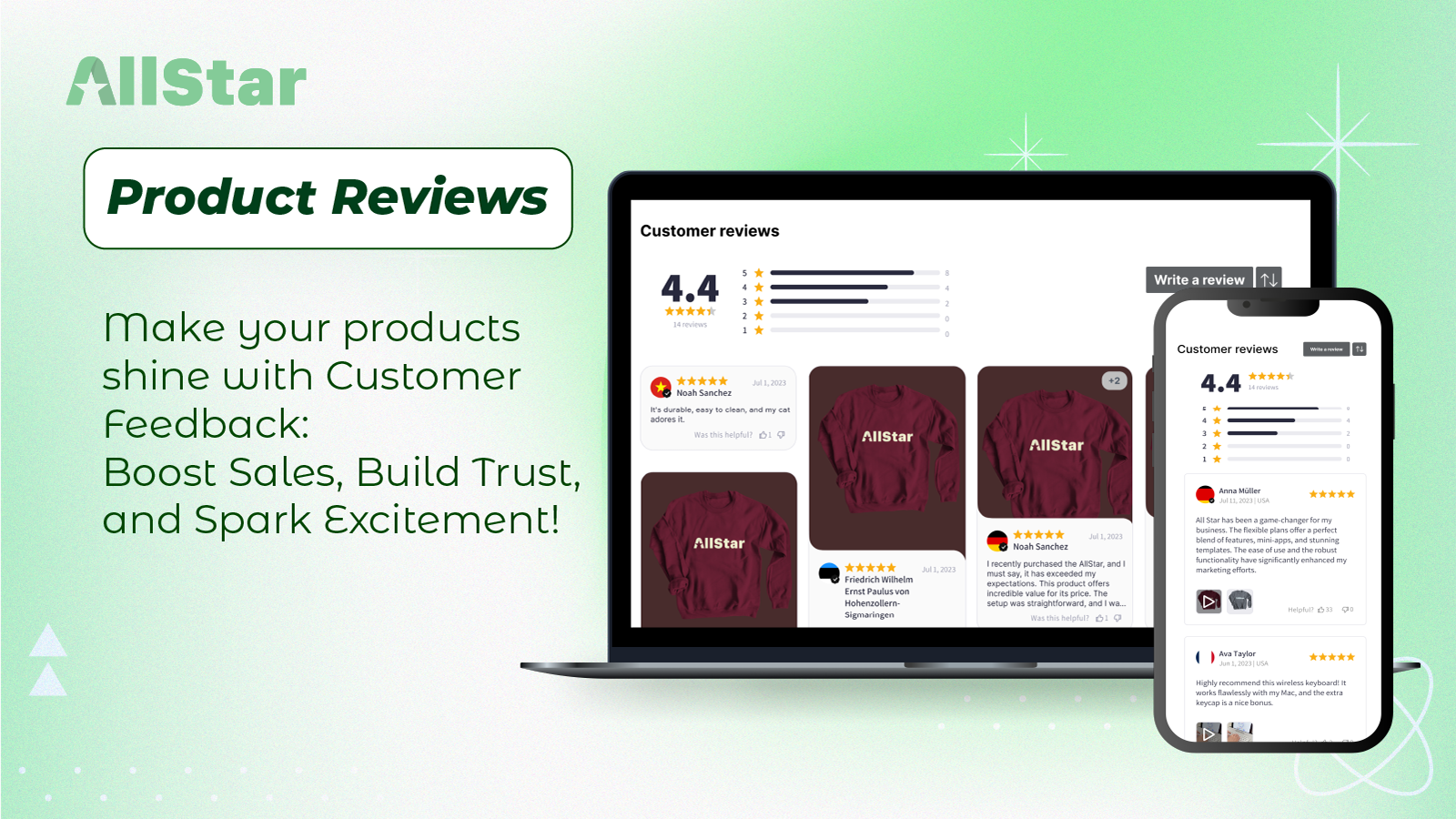 Product Reviews helps boost sales, build trust