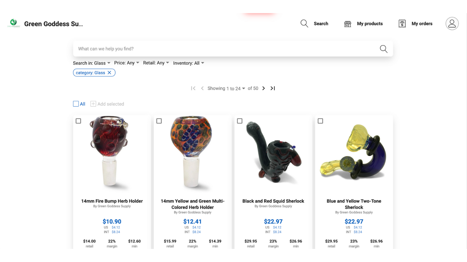Product Search Page