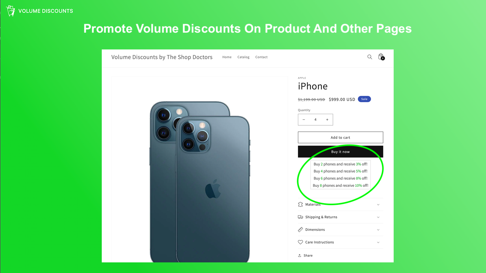 Promote Volume Discounts On Product And Other Pages