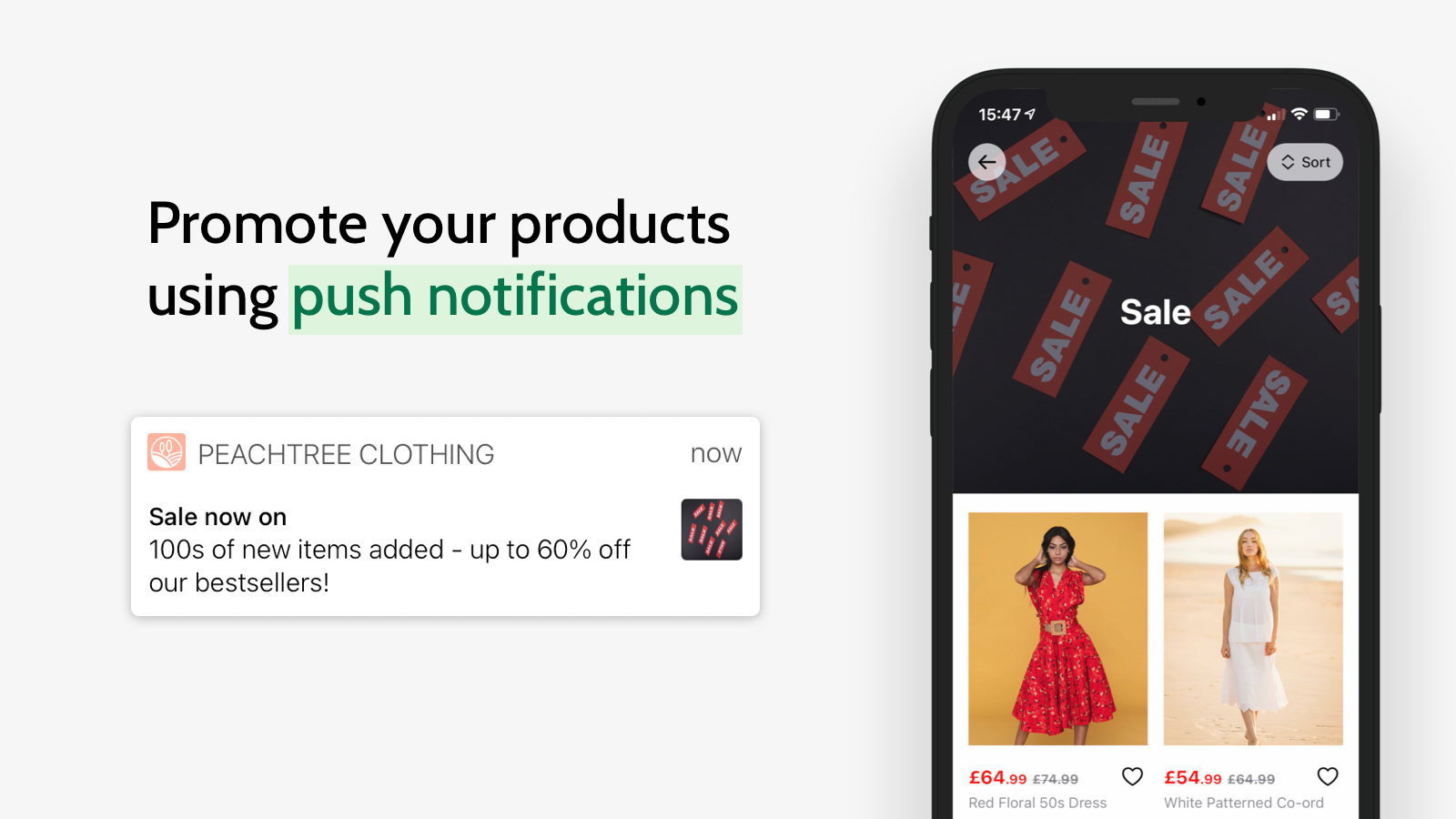 Promote your products using push notifications