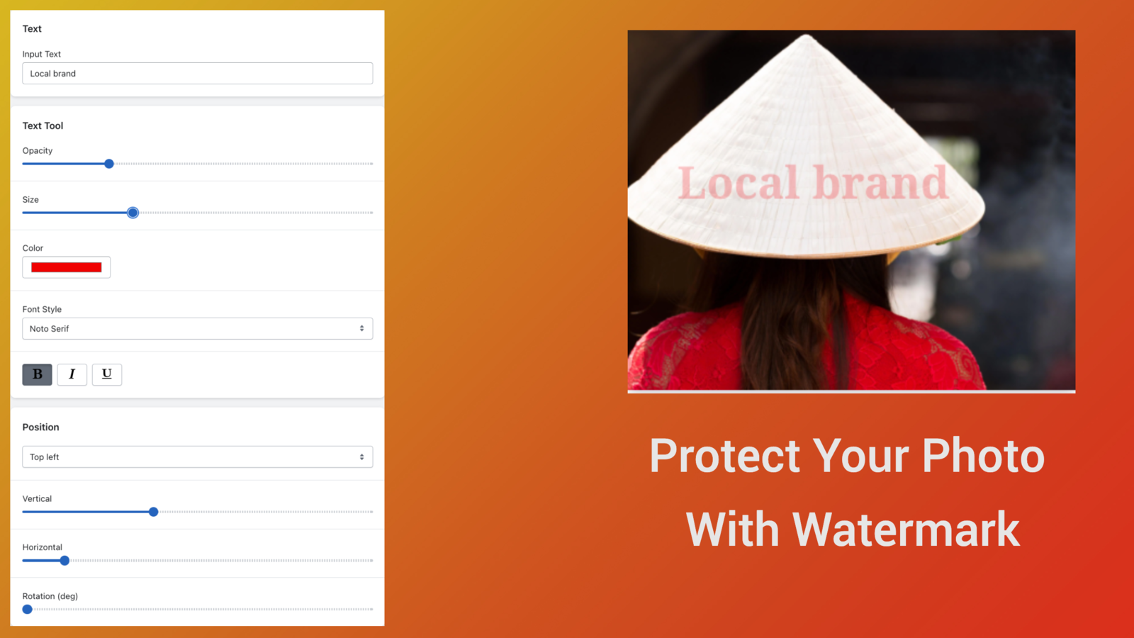 Protect Your Photo With Watermark