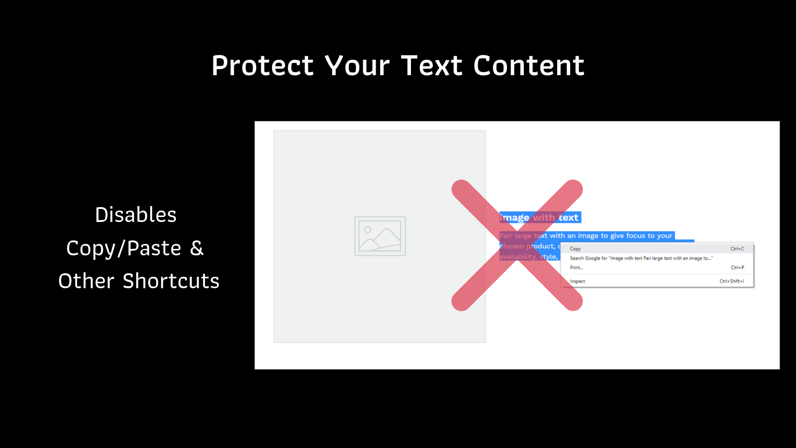 Protect Your Text Content by Disabling Copy/Paste & Shortcuts