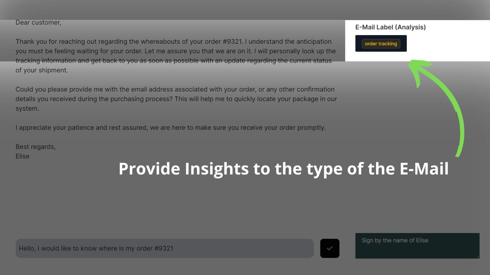 Provide Insights to the type of the E-Mail