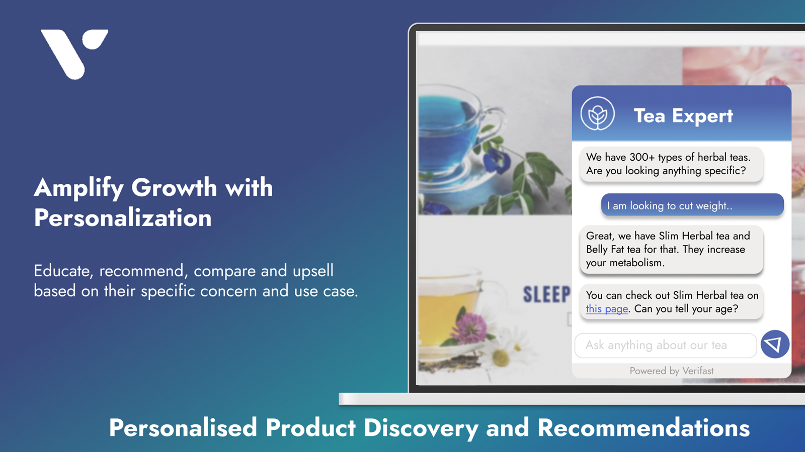 Provide personalised recommendation and answers to customer