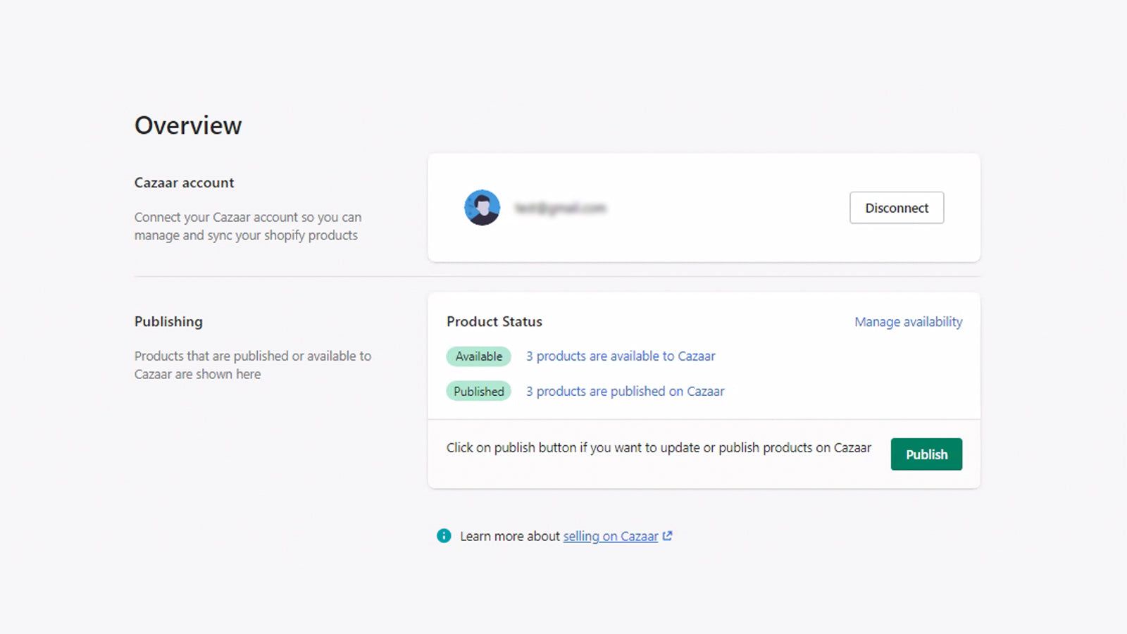 Publish products on Cazaar
