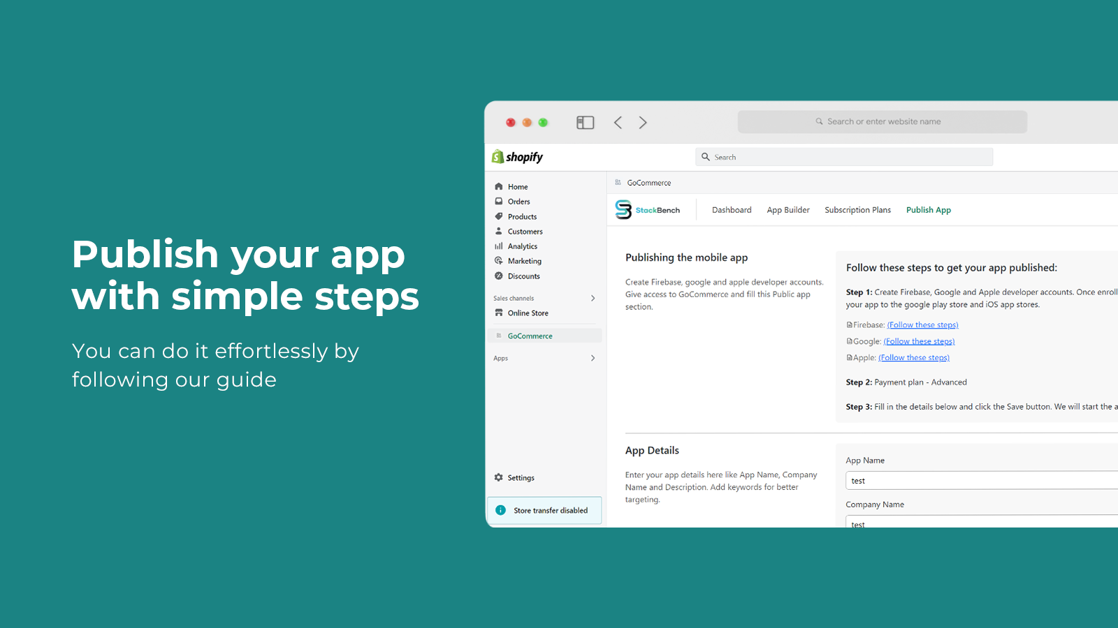 Publish the Android and iOS app with simple steps