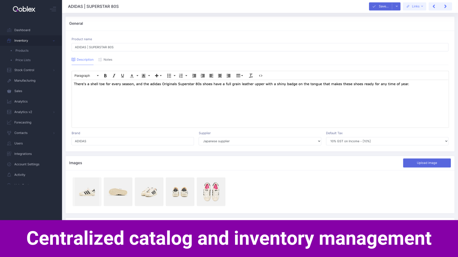 Qoblex - Centralized catalog and inventory management