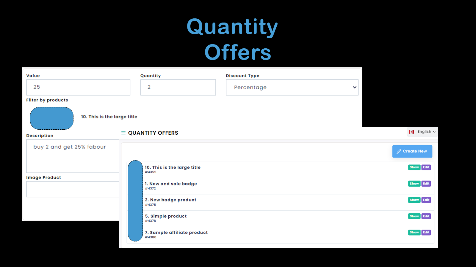 QUANTITY OFFER AND UPSELLS