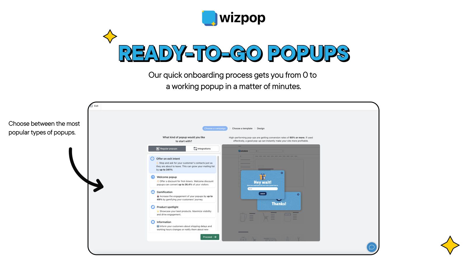 READY-TO-GO POPUPS