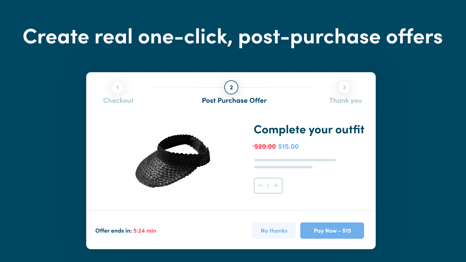 Real one-click post-purchase offers