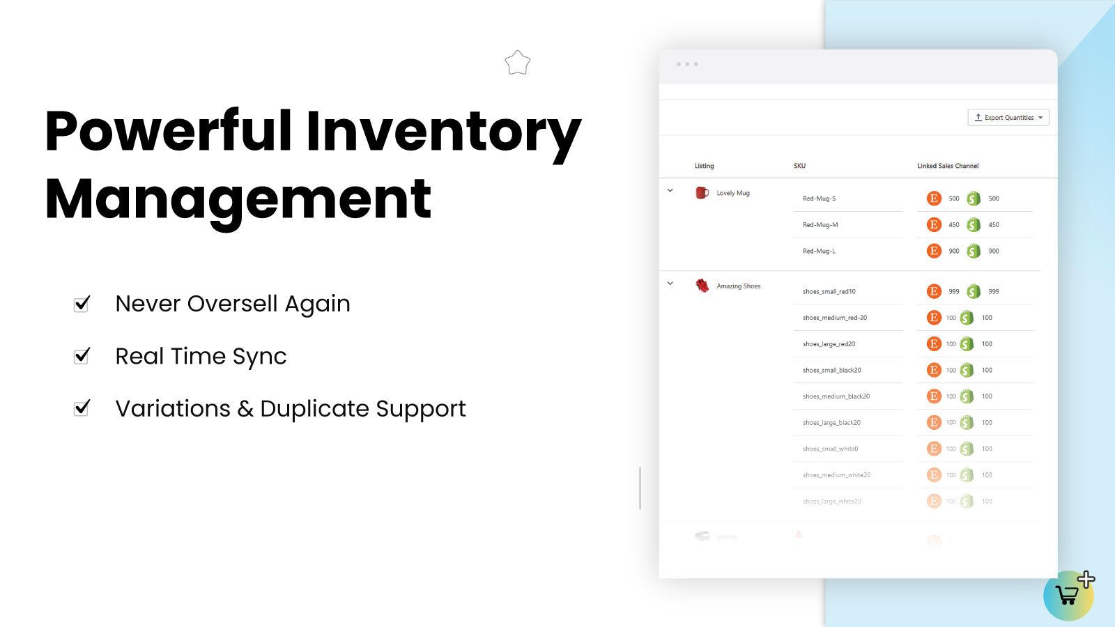 Real Time Inventory Sync between Shopify and Etsy