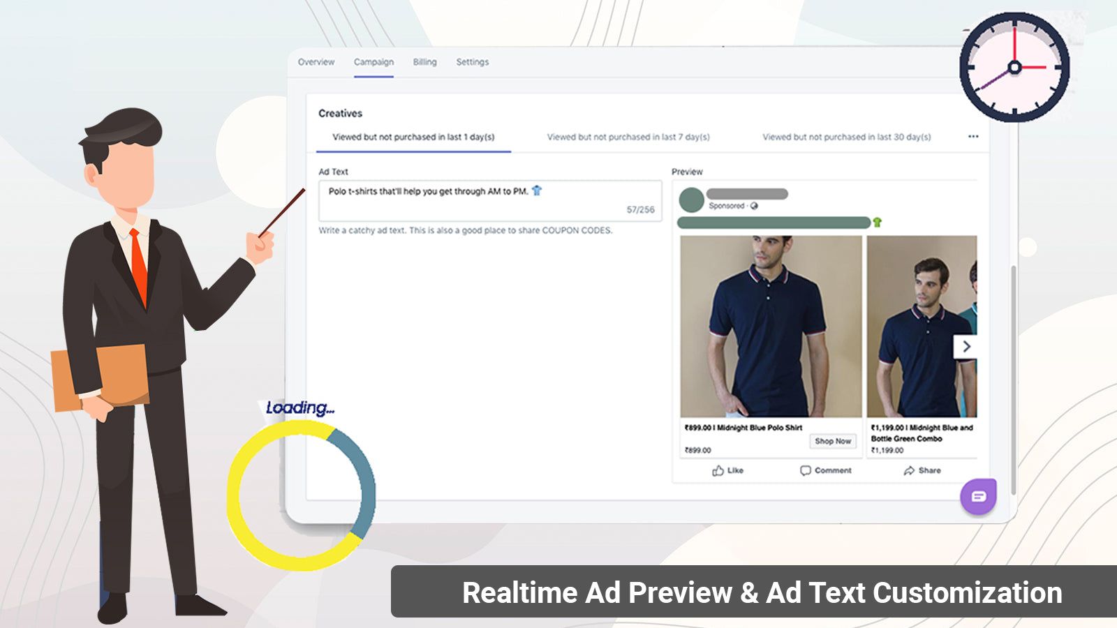 Realtime Ad Preview & Ad Text Customization. Live Catalogue Sync