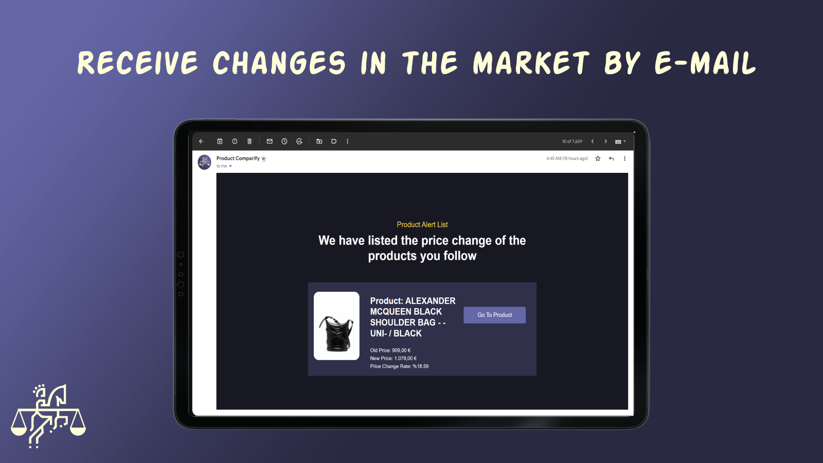 Receive changes in the market by e-mail.