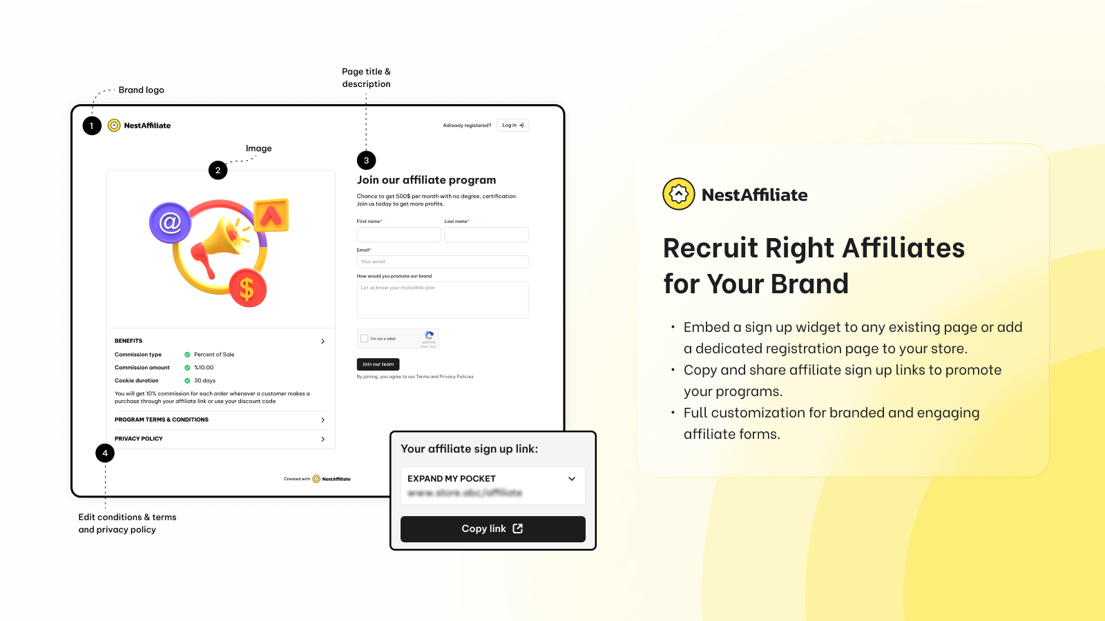 Recruit right affiliates for your brand