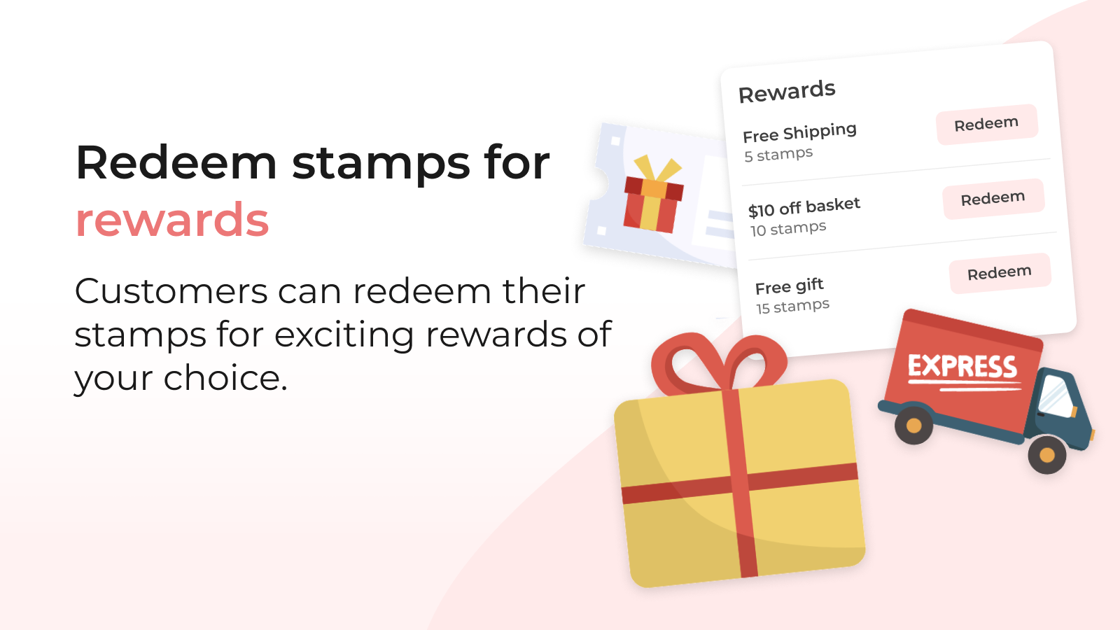 redeem stamps points rewards