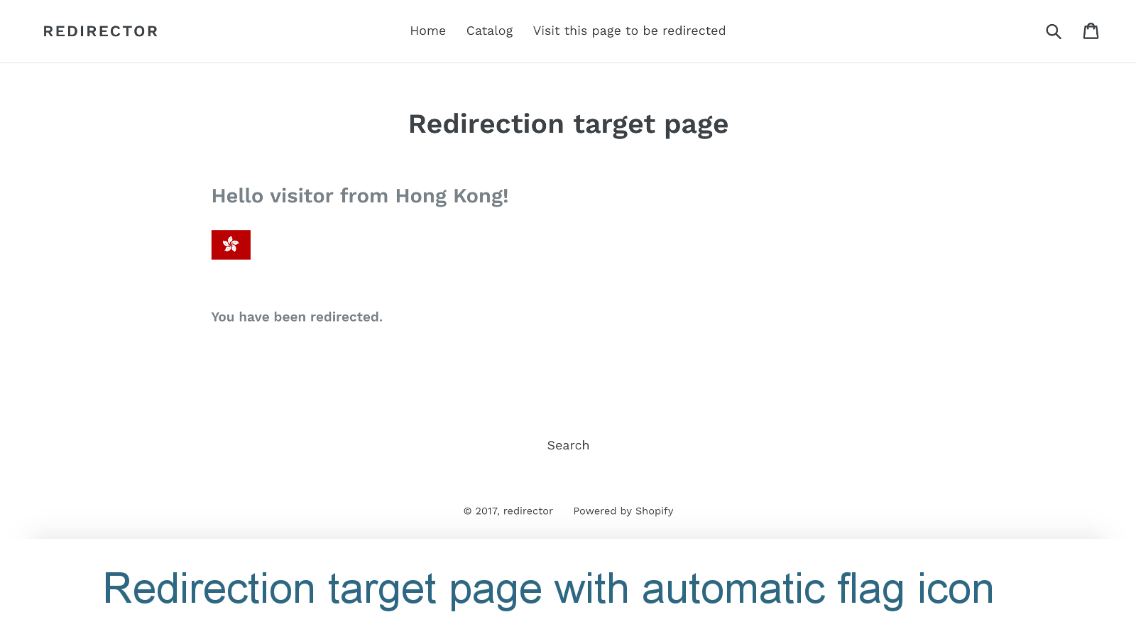 Redirection target page